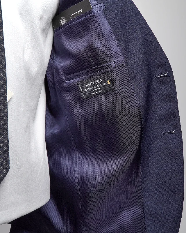 Navy Super 110's Subtle Check All Season Suit