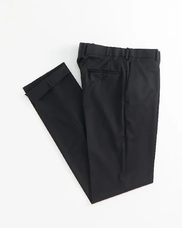 Solid Black Super 100's Twill All Season Suit