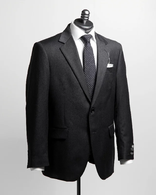 Solid Charcoal Super 100's Twill All Season Suit