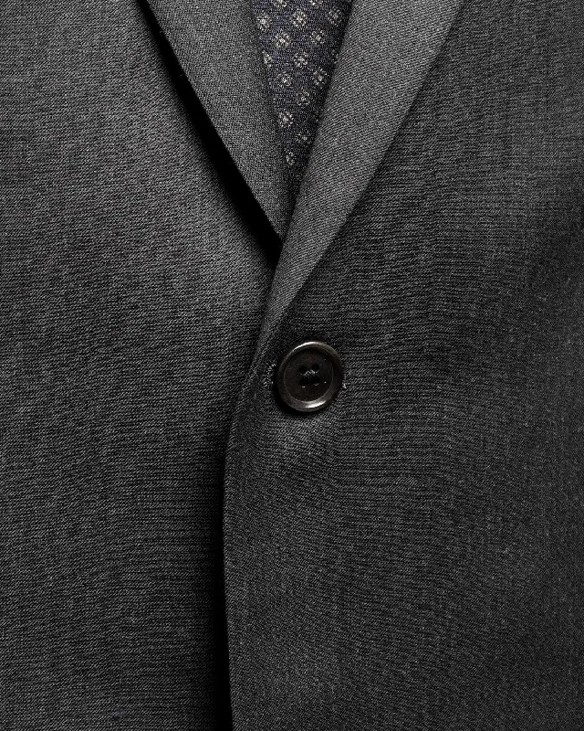 Solid Charcoal Super 100's Twill All Season Suit