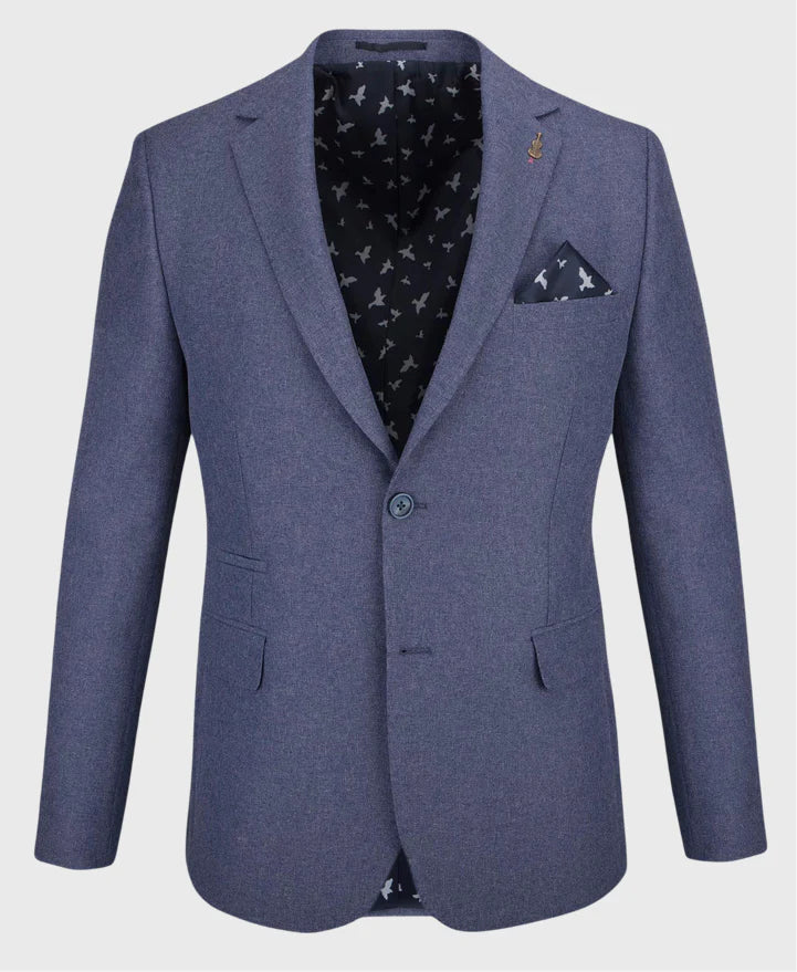 FRATELLI UNITI TWO BUTTON SUIT JACKET BLUE