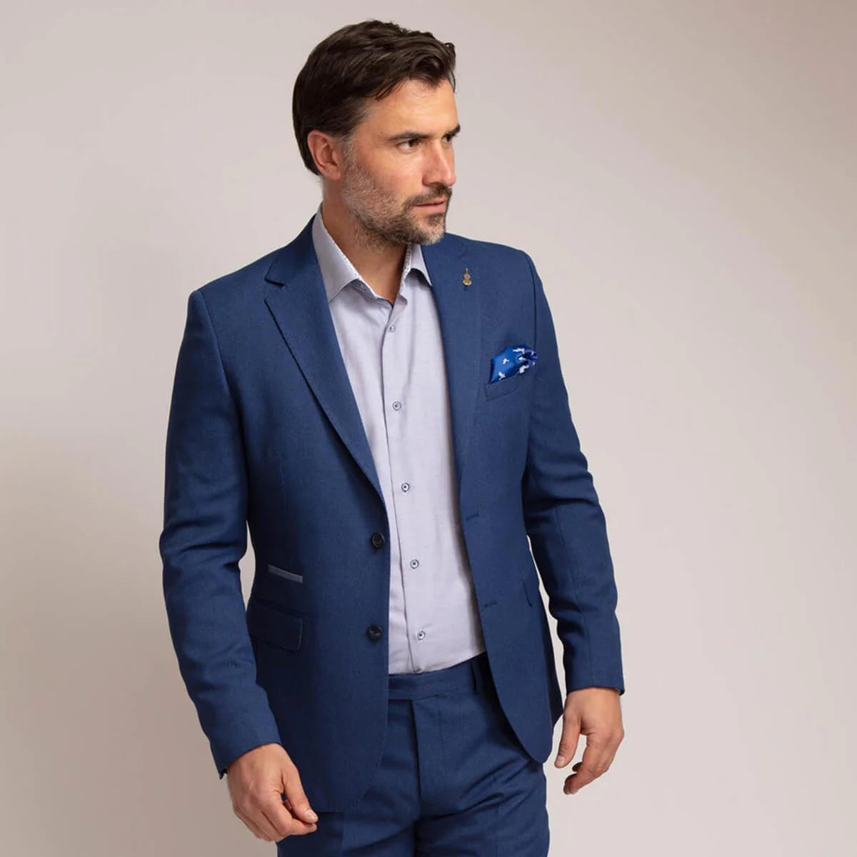 FRATELLI UNITI BLUE TWO BUTTON SUIT JACKET BLUE