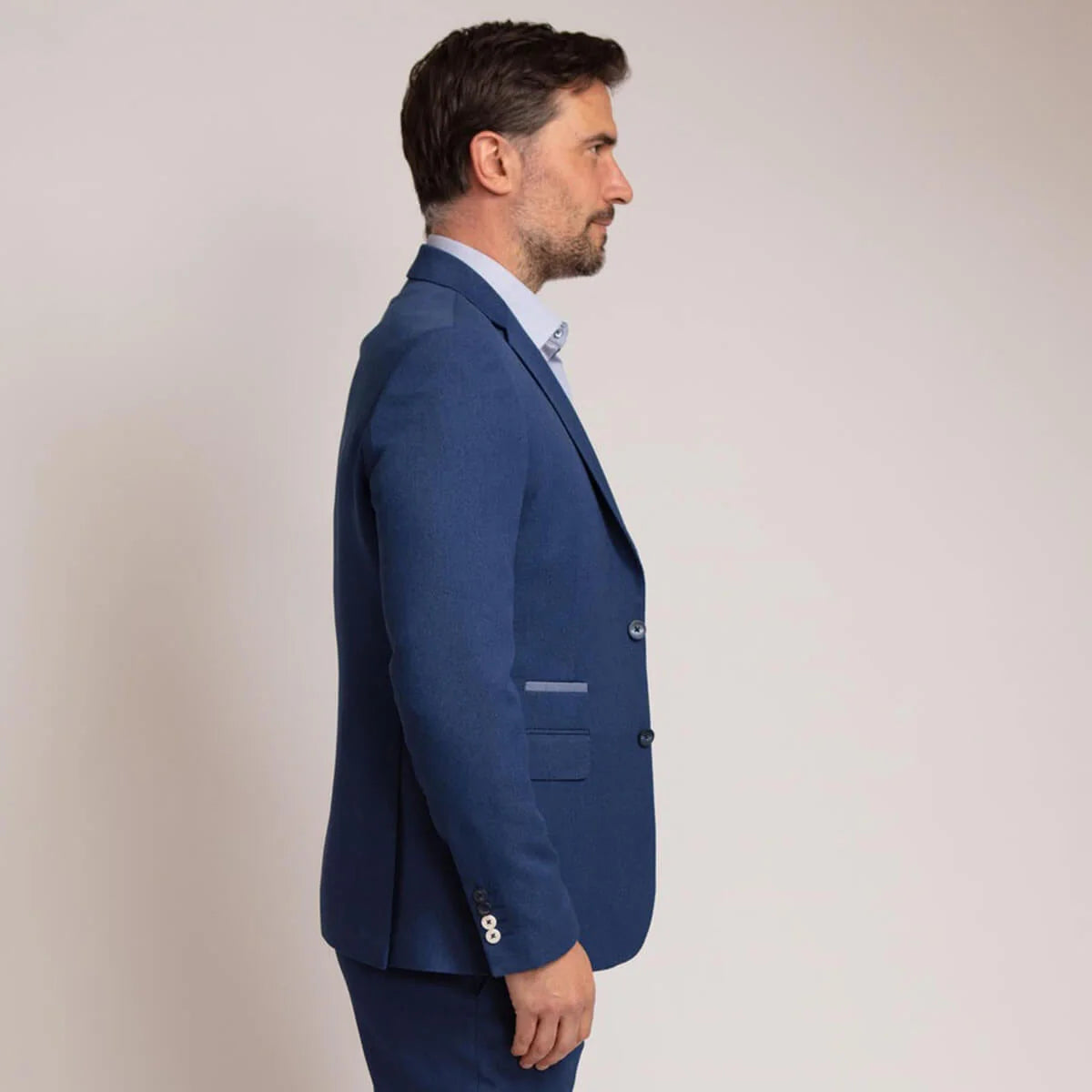 FRATELLI UNITI BLUE TWO BUTTON SUIT JACKET BLUE