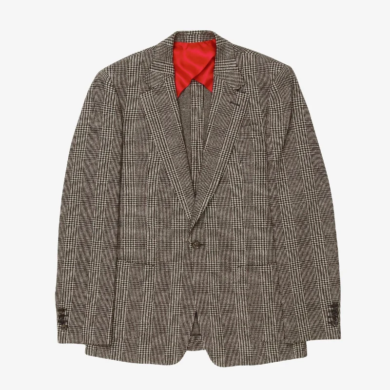 Wool Mix Check Blazer