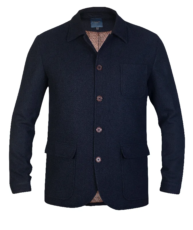 Guide London Navy Herringbone Jacket