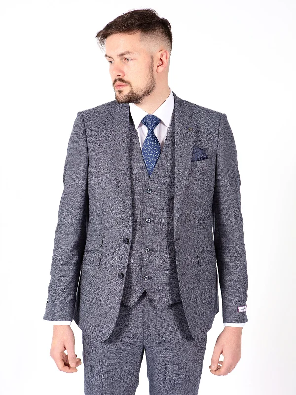 Slim Fit Grey Check Suit