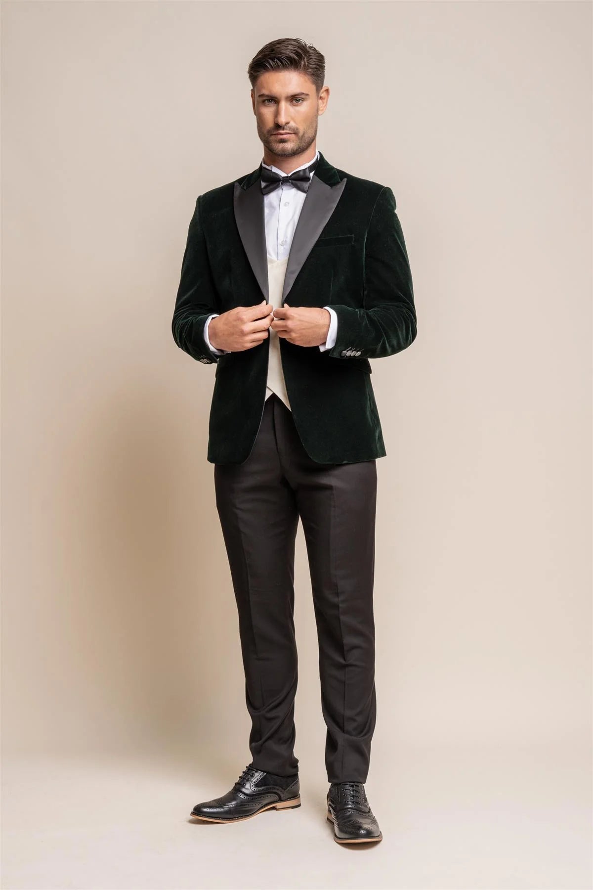 House of Cavani Rosa Forest Green Velvet Blazer