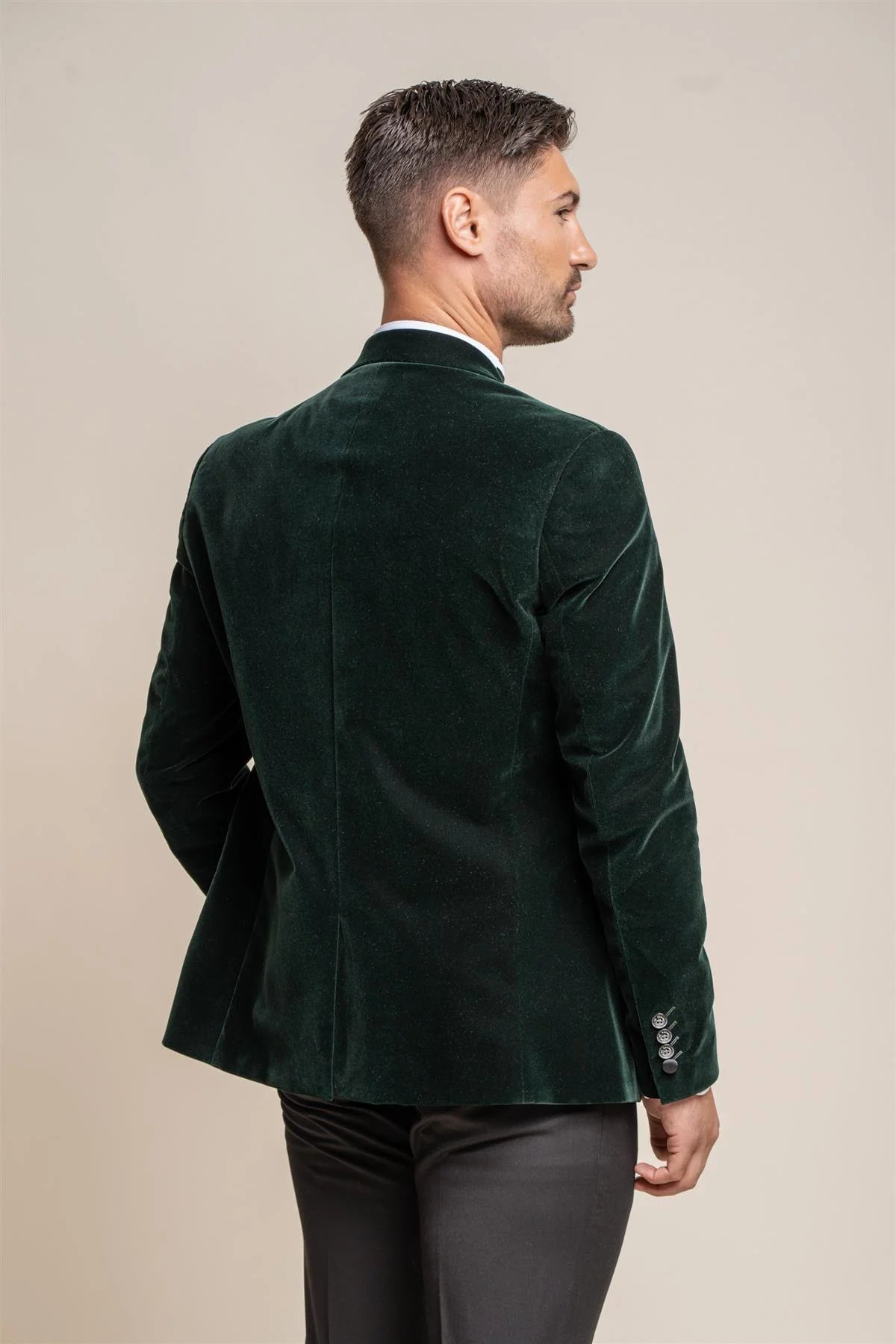 House of Cavani Rosa Forest Green Velvet Blazer