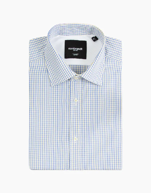 London Yellow & Blue Check Shirt