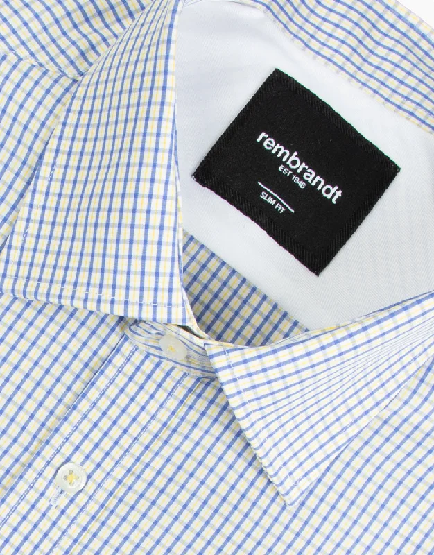 London Yellow & Blue Check Shirt