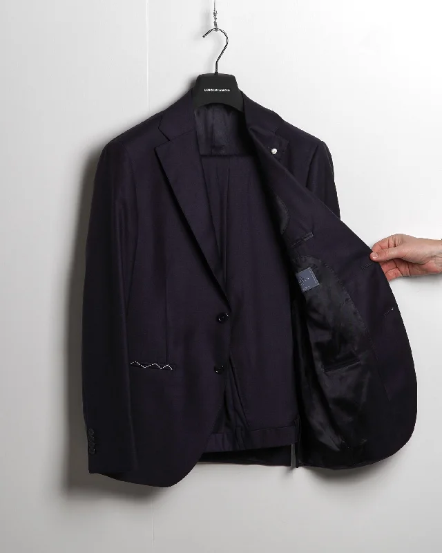 Mantua Super 130S Navy All Season Solid Wool Suit