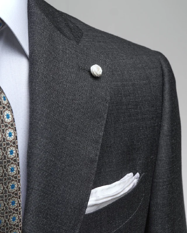 Vitale Barberis Canonico Grey Nailhead Wool Suit