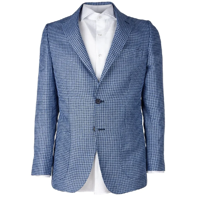 Made in Italy Blue Wool Vergine Blazer