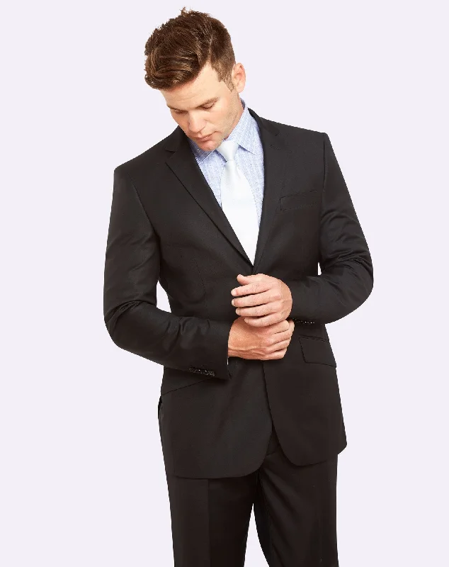 PGH Pure Wool Black Suit Set