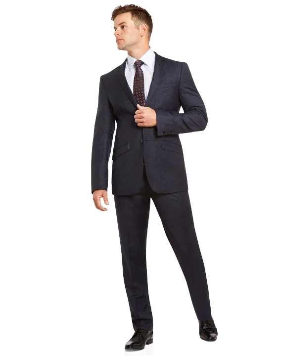 PGH Pure Wool Charcoal Self Check Suit Set