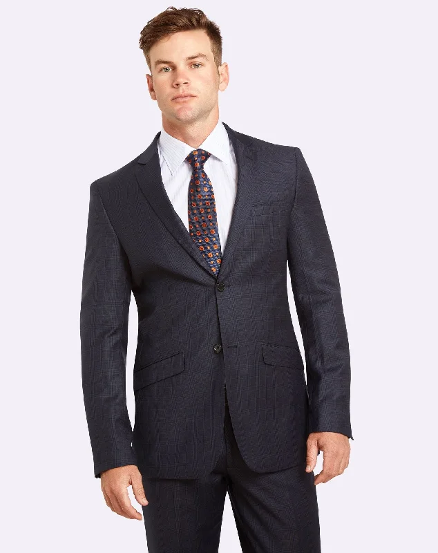 PGH Pure Wool Charcoal Self Check Suit Set