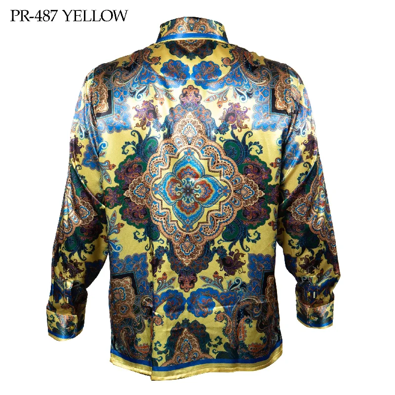 Prestige Canary Paisley Button Up Shirt