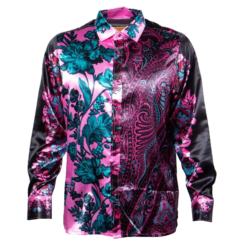 Prestige Pink Peacock Vision Button Up Shirt