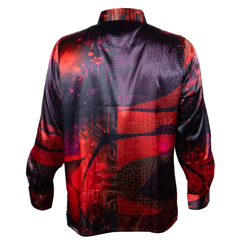 Prestige Red Matrix Button Up Shirt