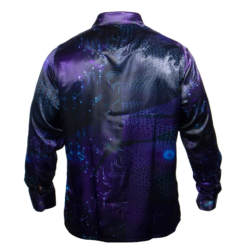 Prestige Violet Matrix Button Up Shirt