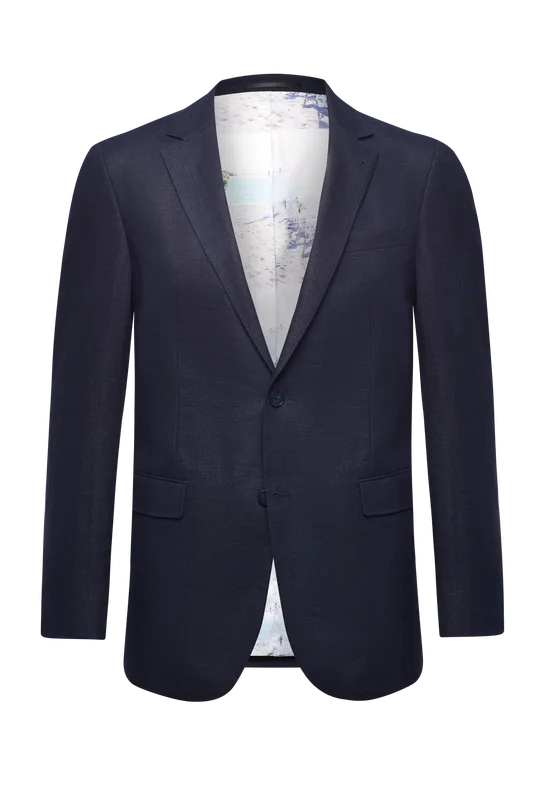 Savile Row Pure Linen Navy Suit Set