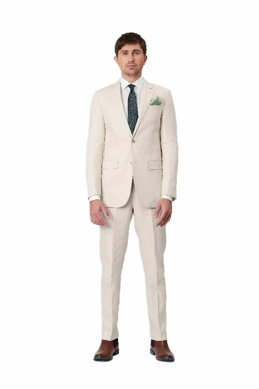 Savile Row Pure Linen Sand Suit Set