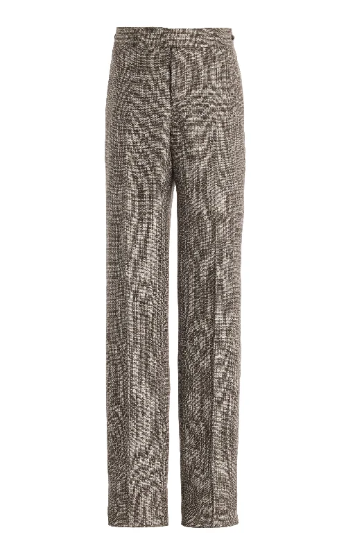 Sebastian Pant in Chocolate Virgin Wool Tweed