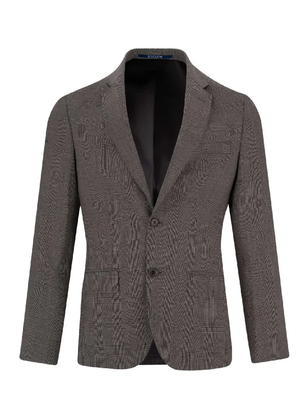 Suit Man Classic (Slim) Material: 100% Wool Breast: Single Breast Buttons: 2 Buttons Drop: Drop 6 Lapel: Notch Lapel Lining: Full Lining Pattern: Birdseye Pockets: Straight Flap Pocket Slits: Two Splits