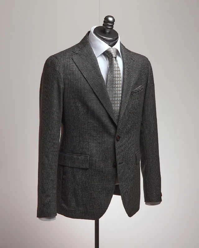 Black Brown And Grey Mini Houndstooth Soft Suit