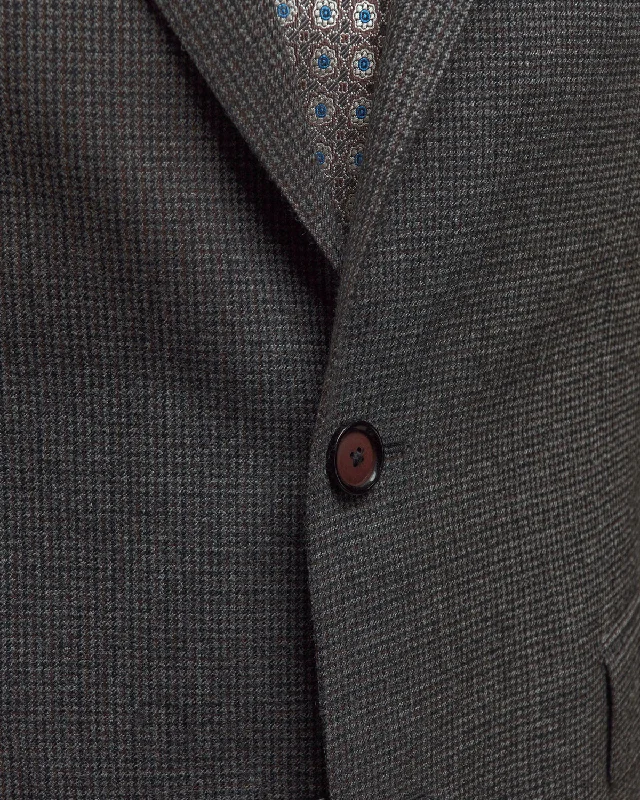 Black Brown And Grey Mini Houndstooth Soft Suit