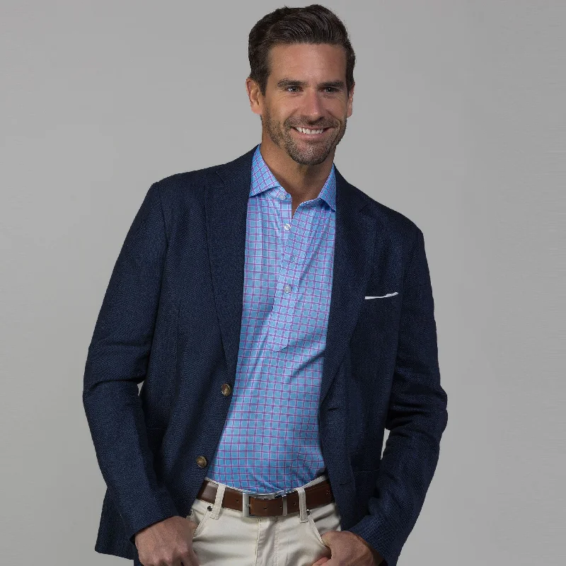 The Lorenzo Linen & Cotton Blazer Navy