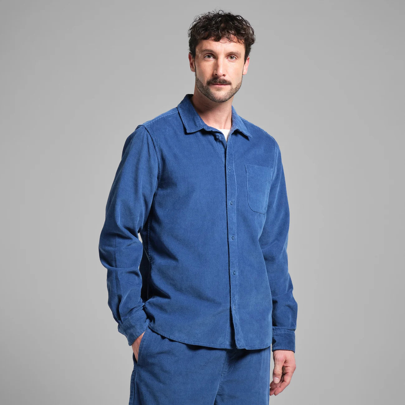 Varberg Corduroy Shirt - True Blue