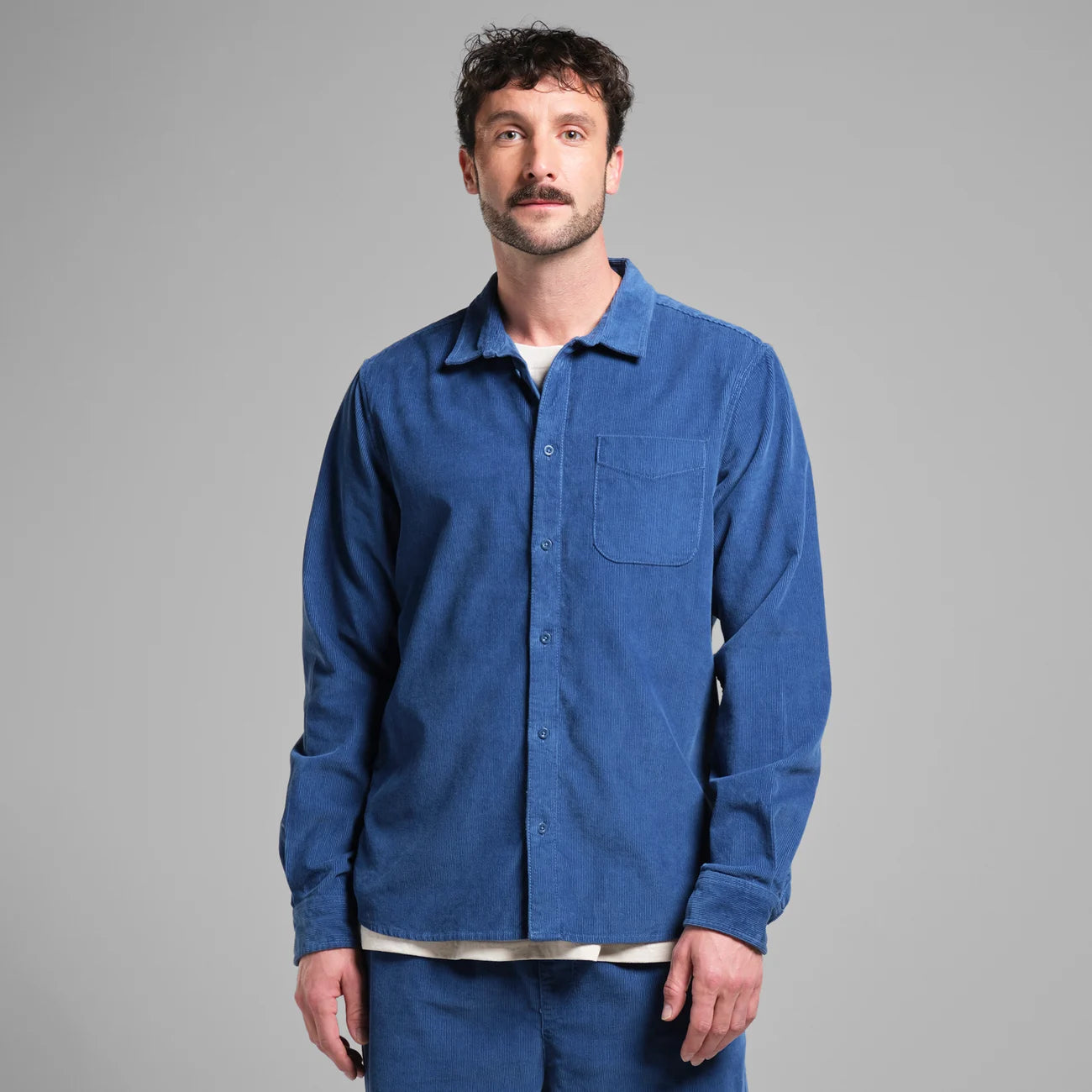 Varberg Corduroy Shirt - True Blue