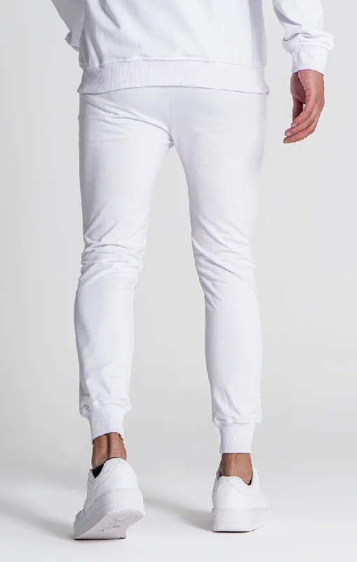 White Essential Micro Joggers