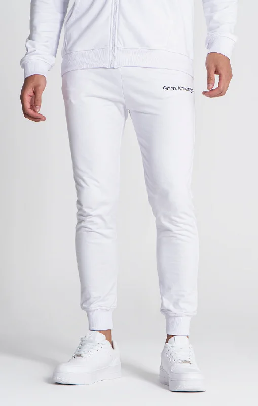 White Essential Micro Joggers