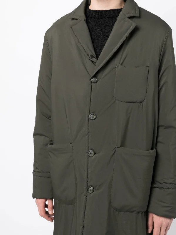 Patch Pockets Single Breasted Coat