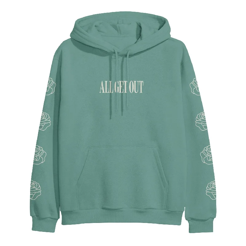 Roses • Mint • Pullover Hoodie