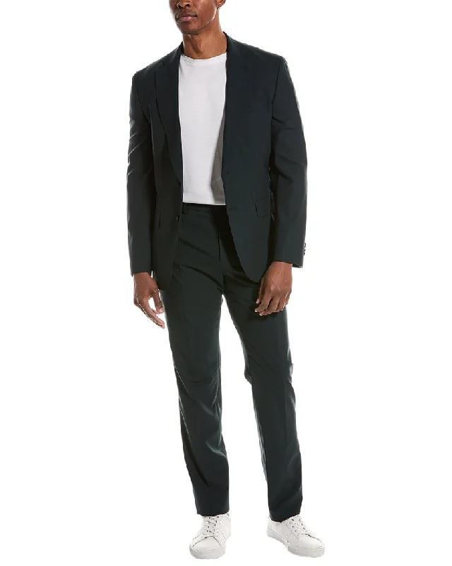 BOSS Hugo Boss Slim Fit Wool-Blend Suit with Flat Front Pant