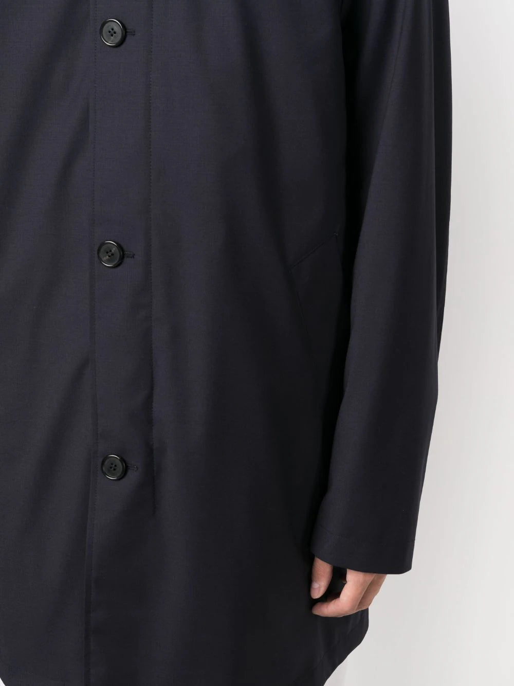 Classic-Collar Cotton Trench-Coat