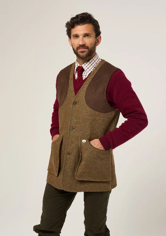 Combrook Men's Tweed Shooting Waistcoat in Hawthorn - Shooting Fit