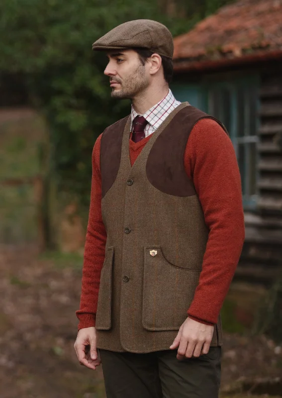 Combrook Men's Tweed Shooting Waistcoat in Hawthorn - Shooting Fit