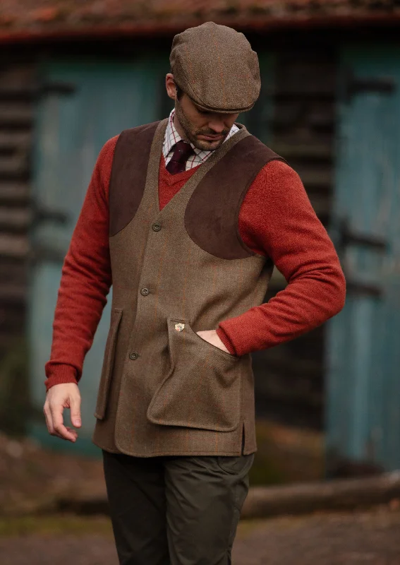 Combrook Men's Tweed Shooting Waistcoat in Hawthorn - Shooting Fit