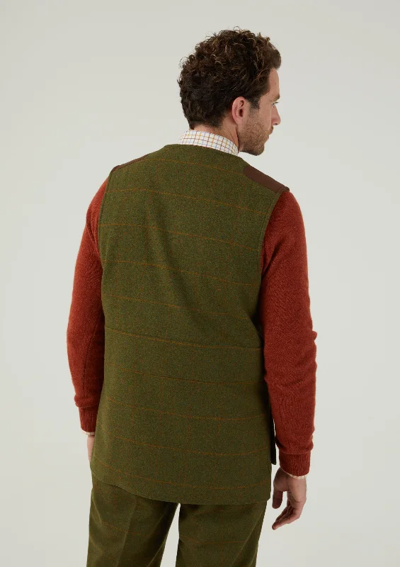 Combrook Men's Tweed Shooting Waistcoat in Maple - Shooting Fit