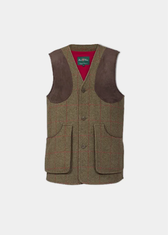 Combrook Men's Tweed Shooting Waistcoat in Sage - Shooting Fit