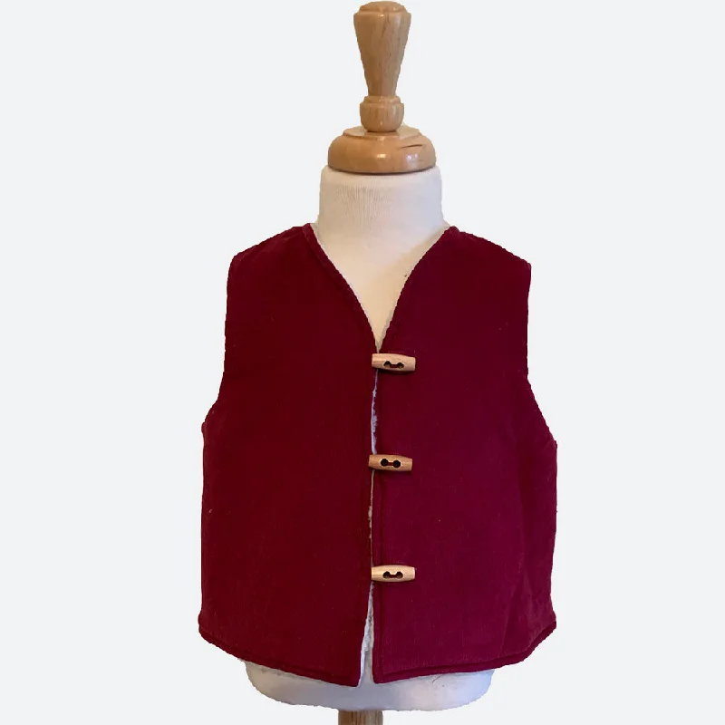 Burgundy Cord / 6-12m