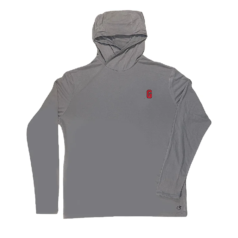 Block G  Gray Lightweight Performance Hoodie