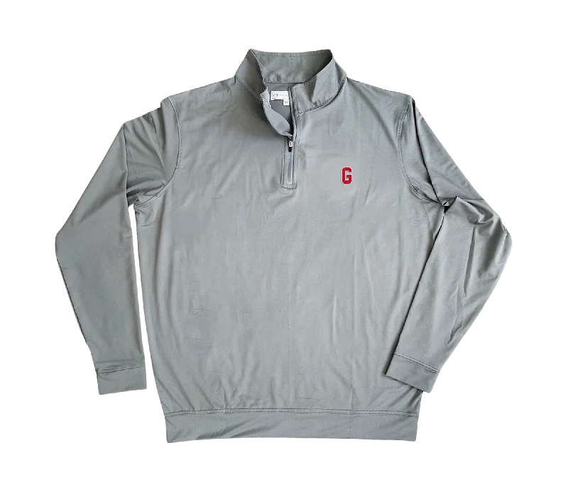 UGA 1/4 Zip Block G Performance Pullover - Ash Gray