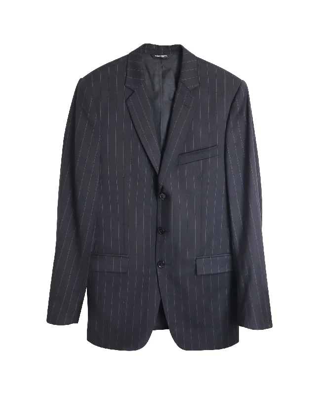 Dolce & Gabbana Classic Pin Stripe Blazer in Black Wool