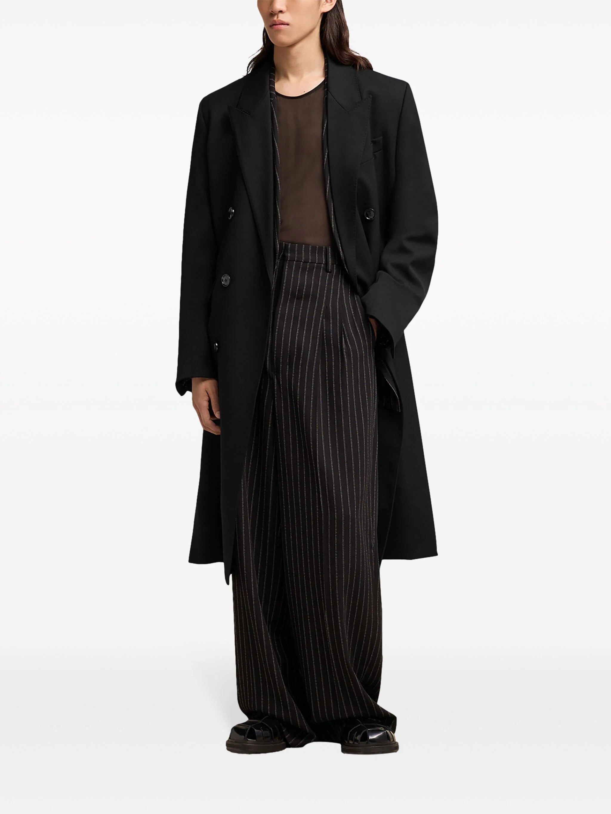 Double-Breasted Virgin Wool Coat