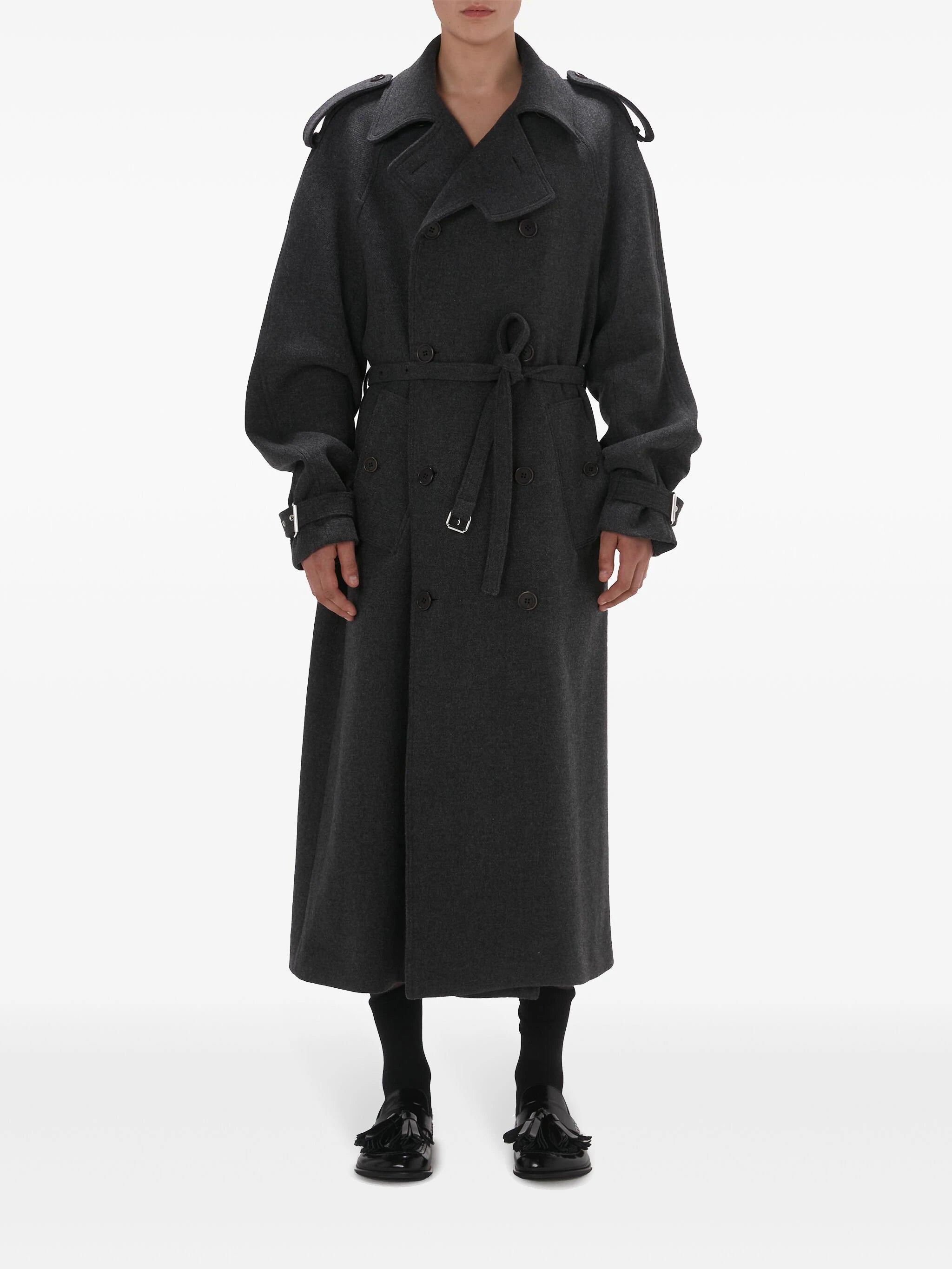 Double-Breasted Wool-Blend Coat